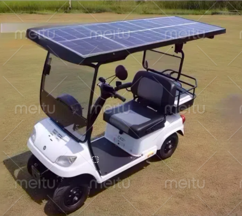 Photovoltaic single row golf cart